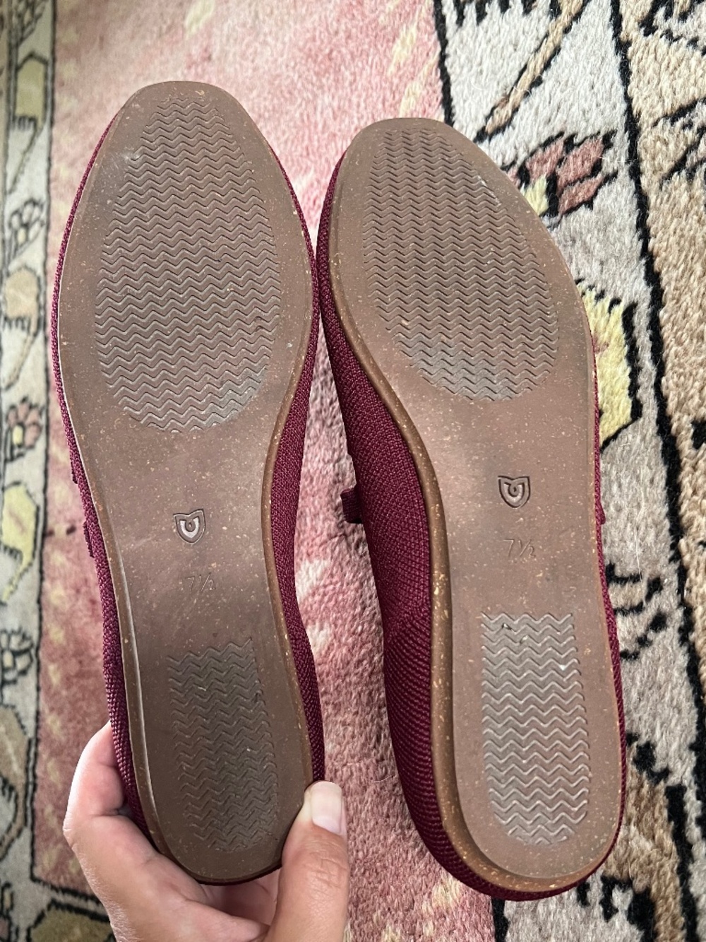 Rothy's The Double Buckle Mary Jane - Burgundy Cabernet - 7.5 - Picture 2 of 3